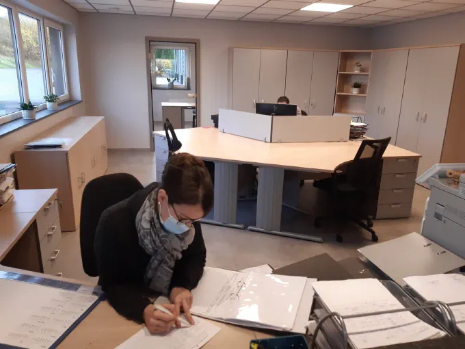 L'équipe administrative dans les bureaux