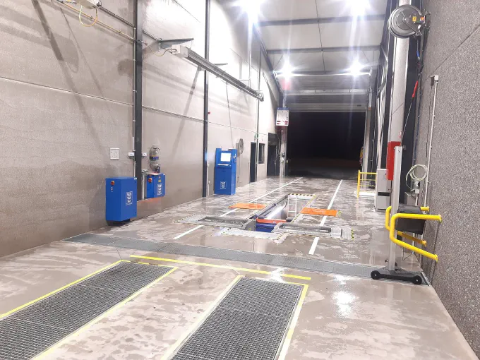 La ligne de contrôle poids lourds