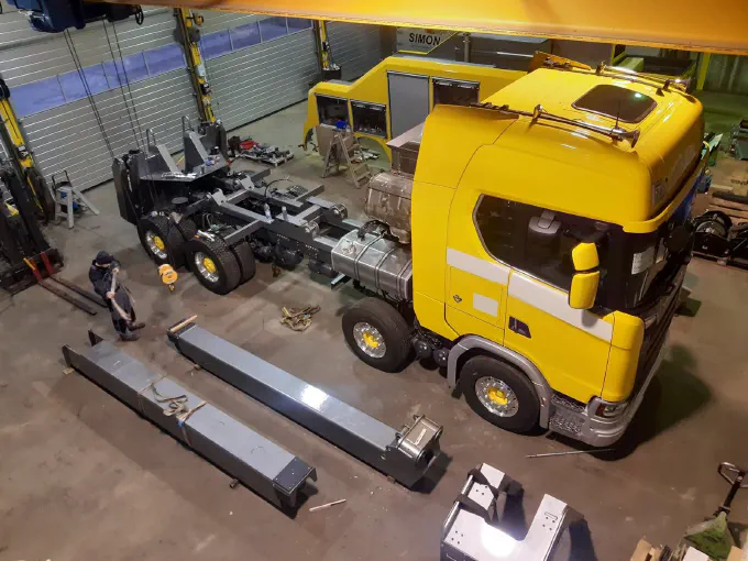 Construction de la dépanneuse Scania S650