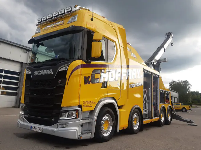 Construction de la dépanneuse Scania S650